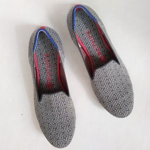 ROTHY'S retired Charcoal Grid grey print loafer, 9